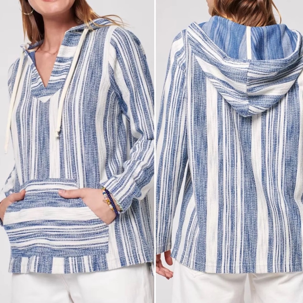 Faherty Islet Knit Pullover Woven Hoodie